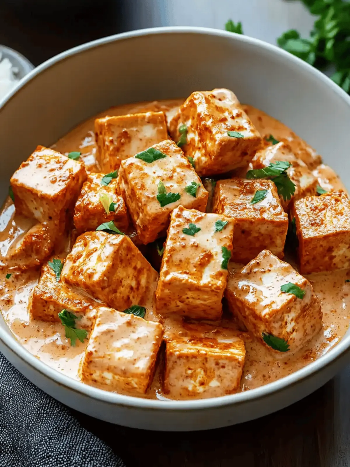 Spicy Tofu with Creamy Coconut Sauce: Quick Vegan Sensation 3 Spicy Tofu with Creamy Coconut Sauce