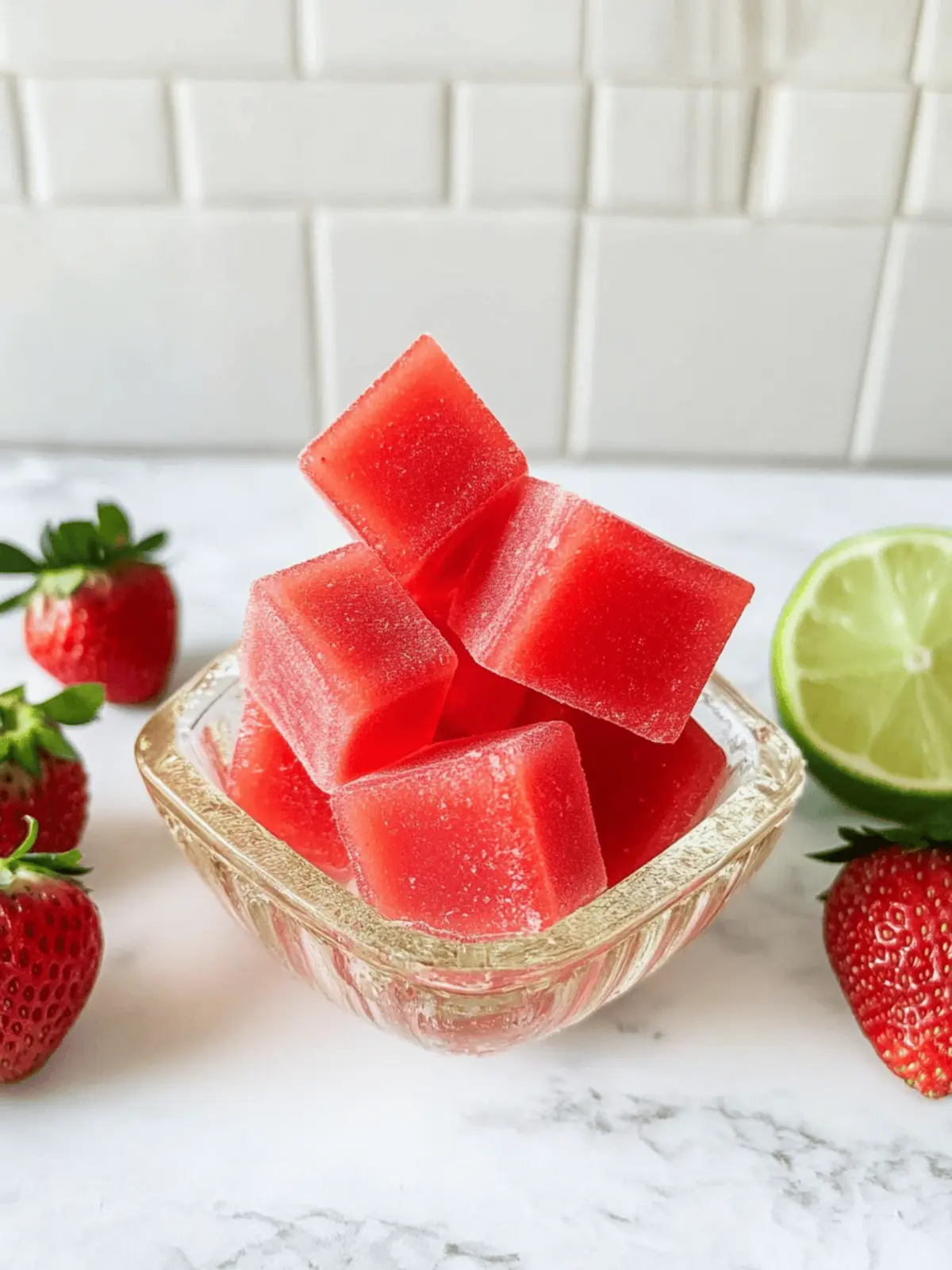 Homemade Strawberry Gummies