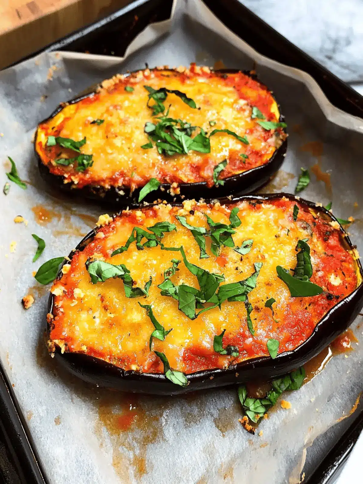 Vegan Stuffed Eggplant Parmesan