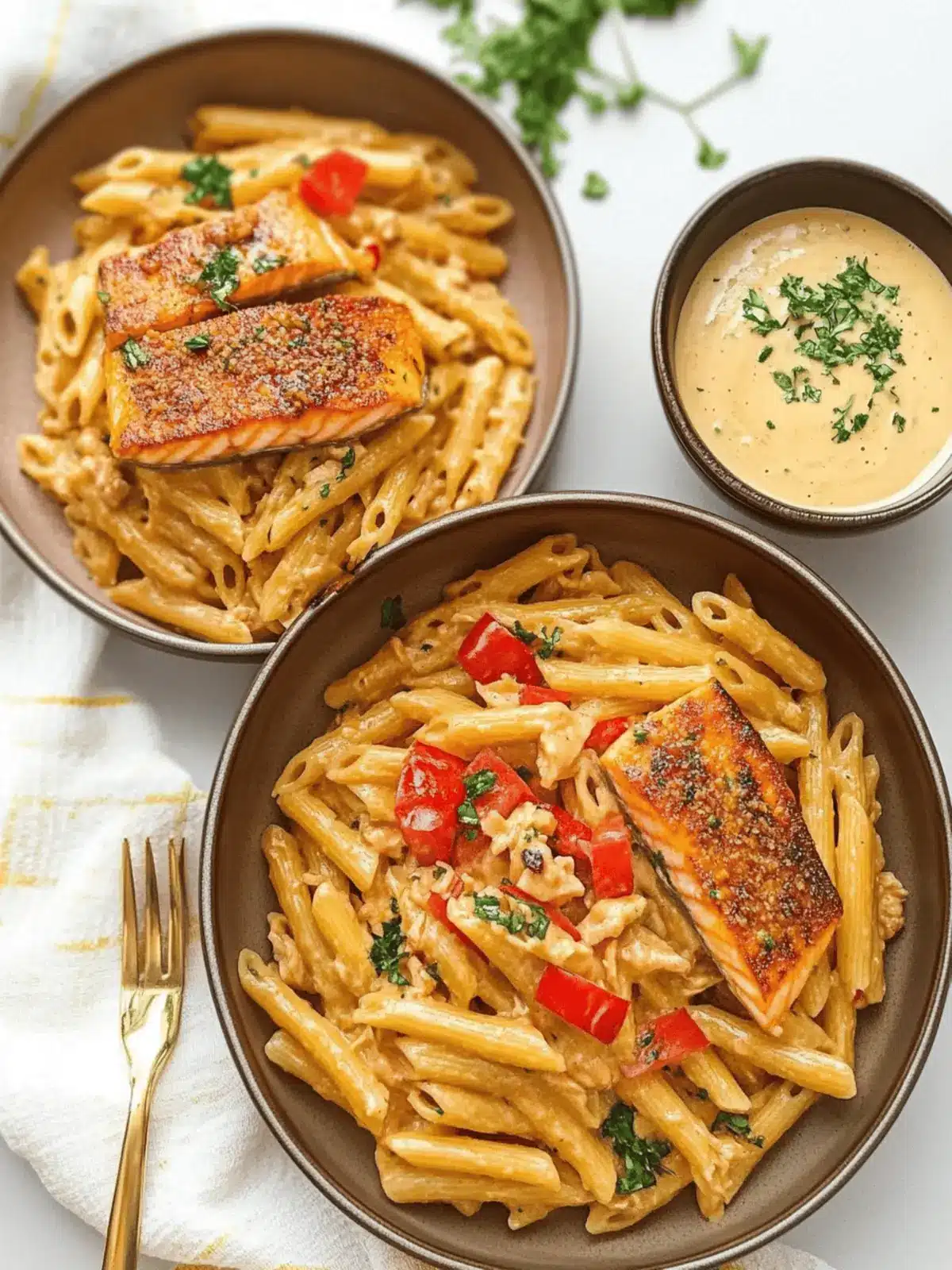 CREAMY CAJUN SALMON PASTA