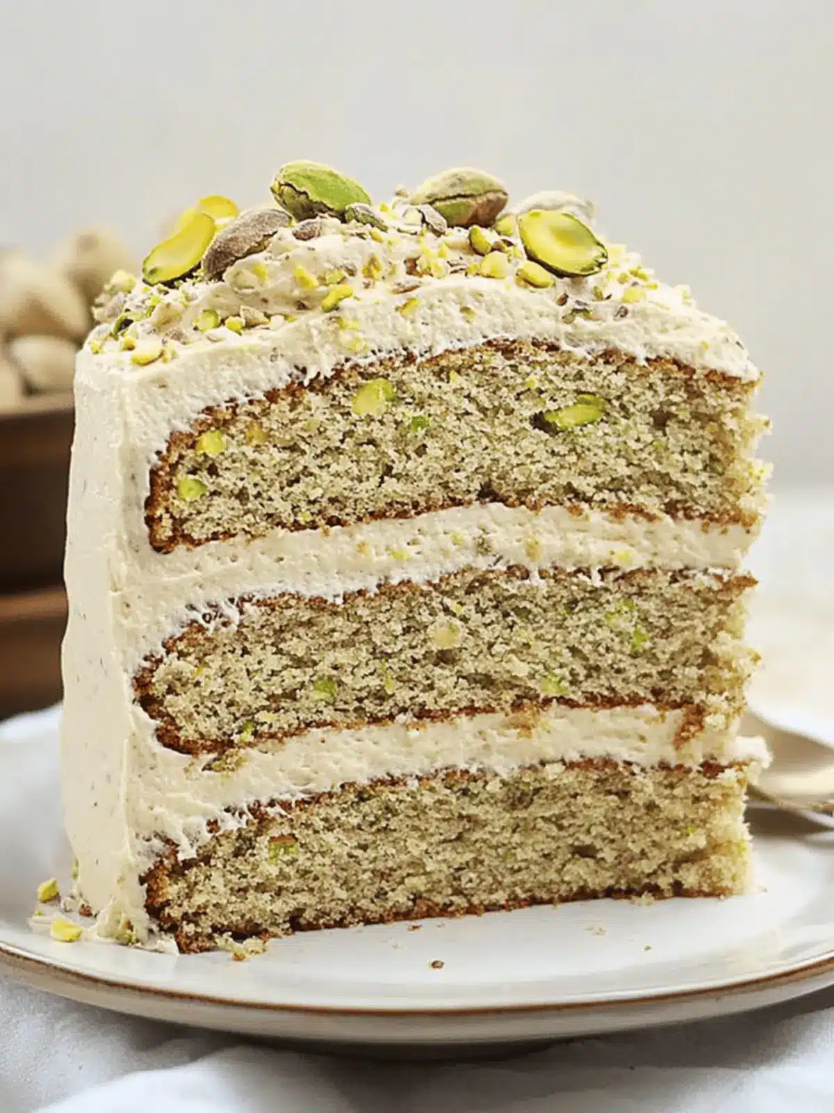 Pistachio Cake with Pistachio Buttercream