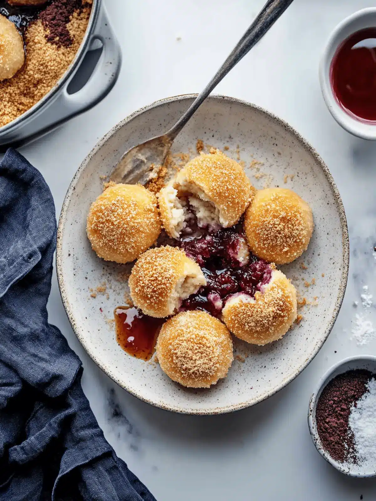 Plum Dumplings with Ricotta