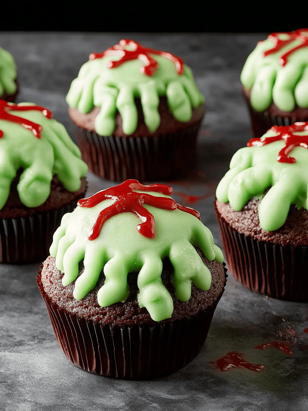 Zombie Brain Cupcakes that Will Thrill Your Halloween Party 3 Zombie Brain Cupcakes