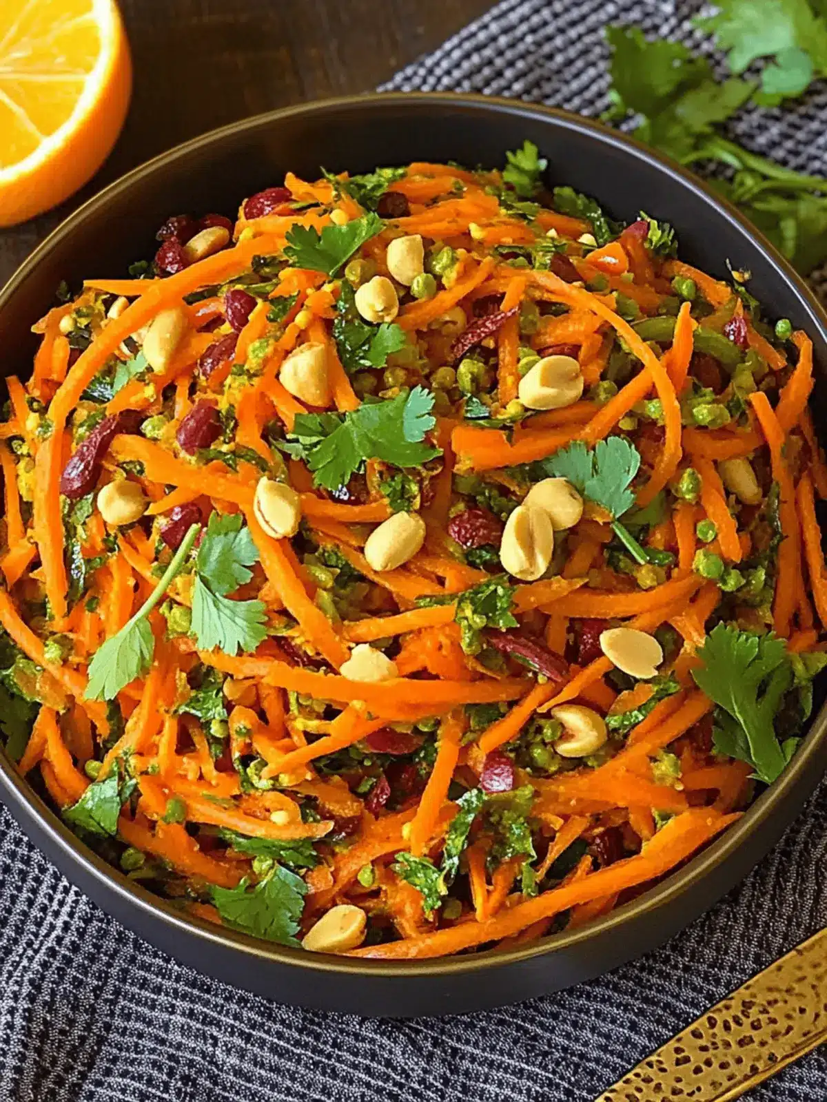 Moroccan Carrot Salad With Citrus Turmeric Dressing