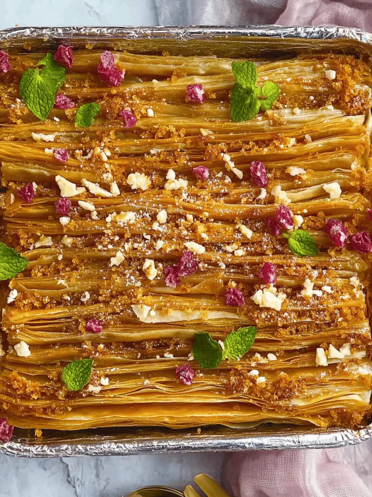 Phyllo Dough Crinkle Cake with eggless option