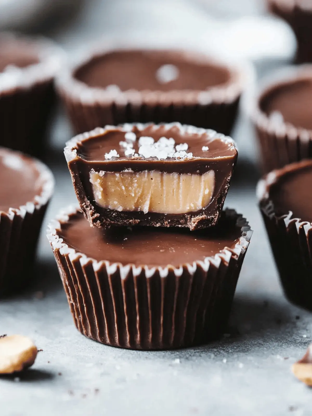 Frozen Peanut Butter Nutella Cups