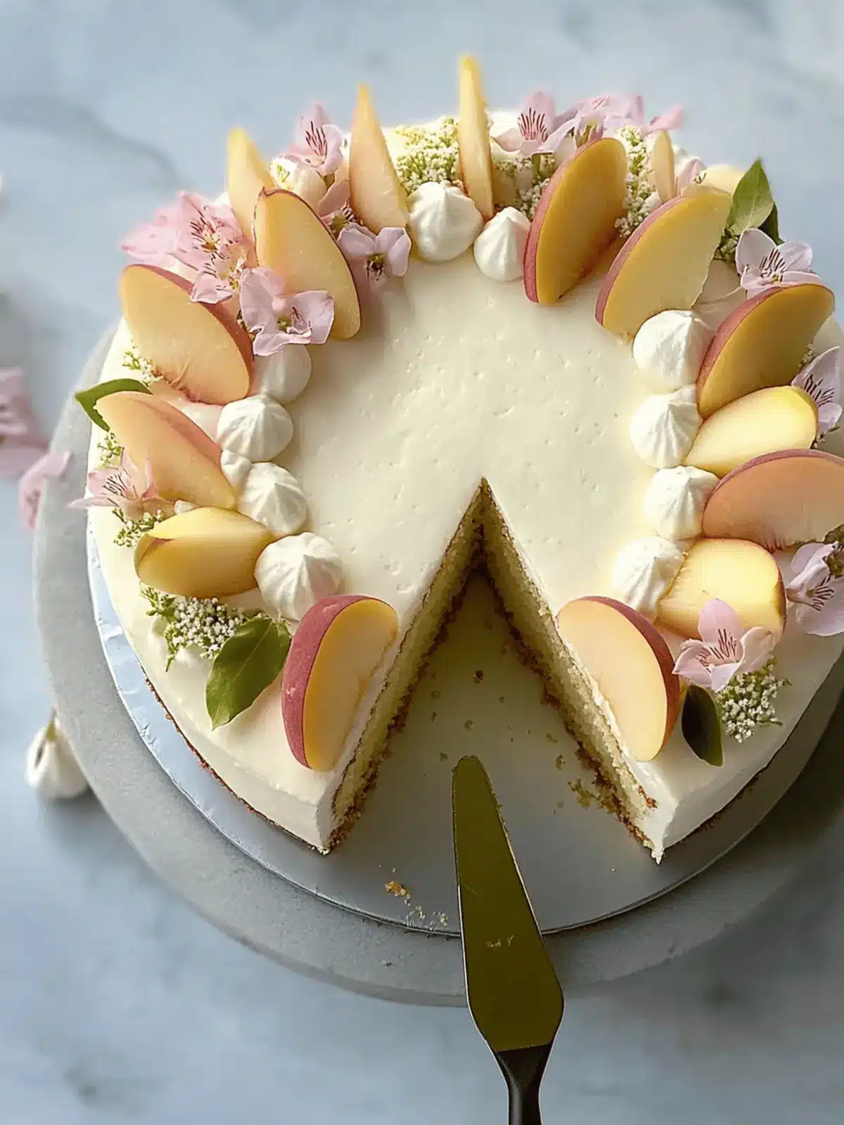 Jasmine, Peach & Vanilla Cake