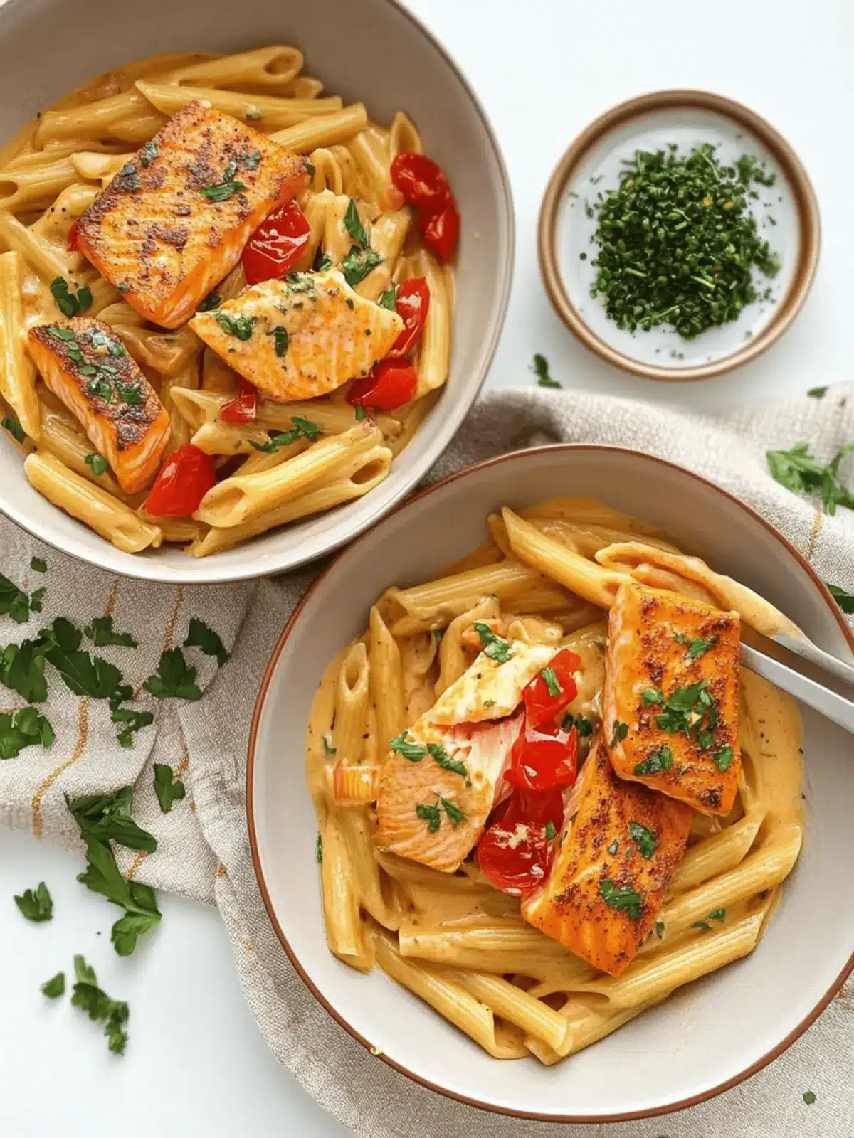 CREAMY CAJUN SALMON PASTA