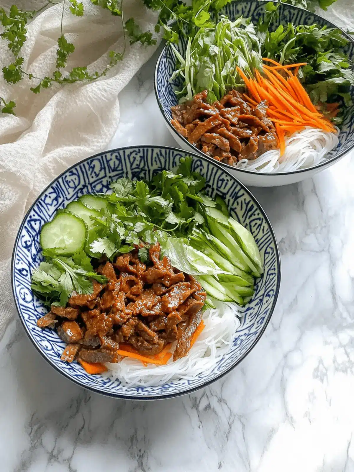 Quick Bún Bò Xào (Vietnamese Beef Vermicelli Bowl)