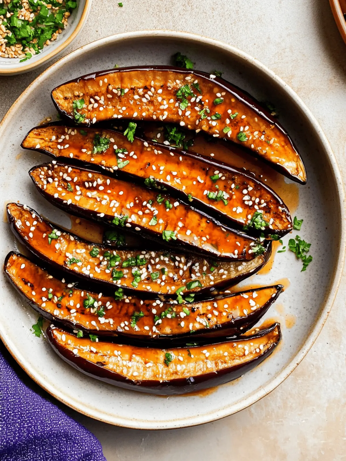 Air Fryer Eggplant with Miso Sauce