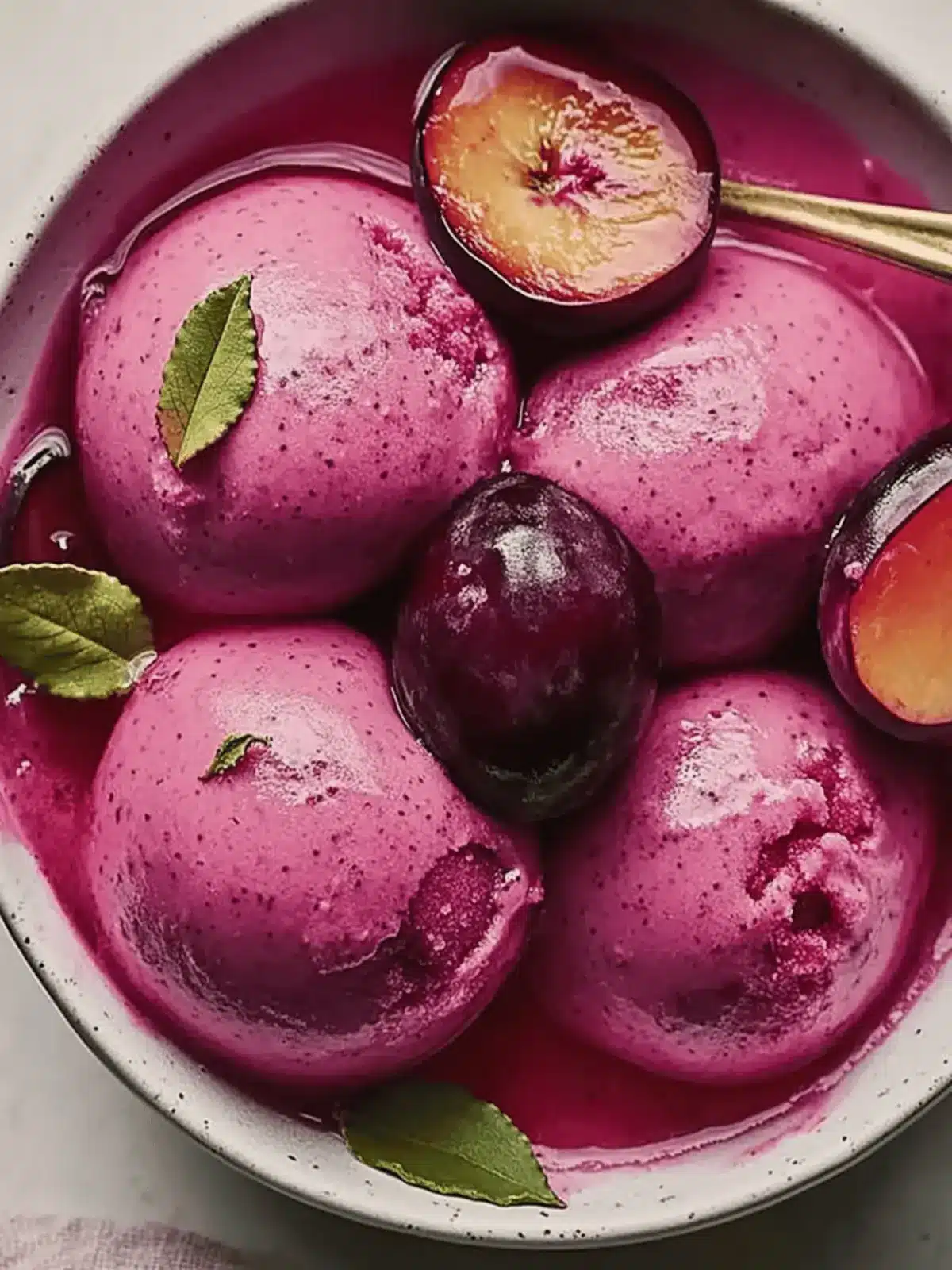 Cardamom Plum Sorbet