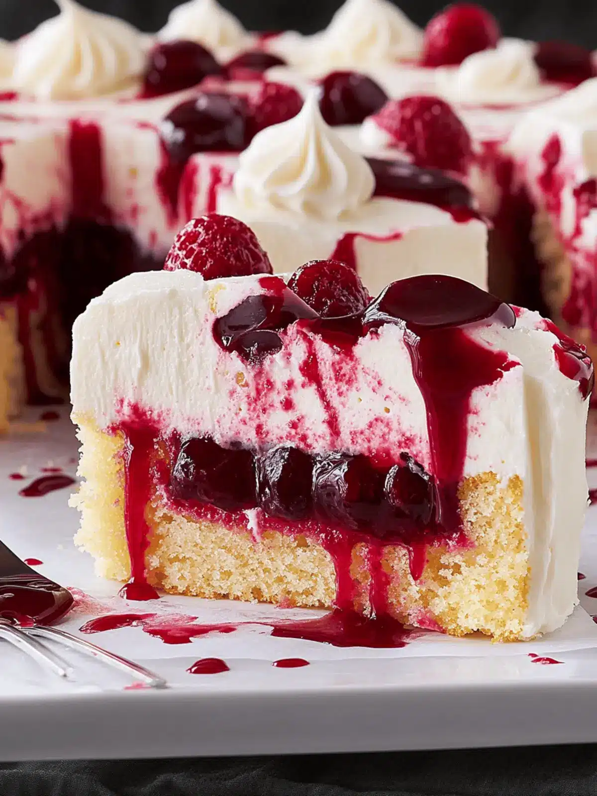 Vampire Poke Cake: A Spooky Sweet for Halloween Fun 2 Vampire Poke Cake