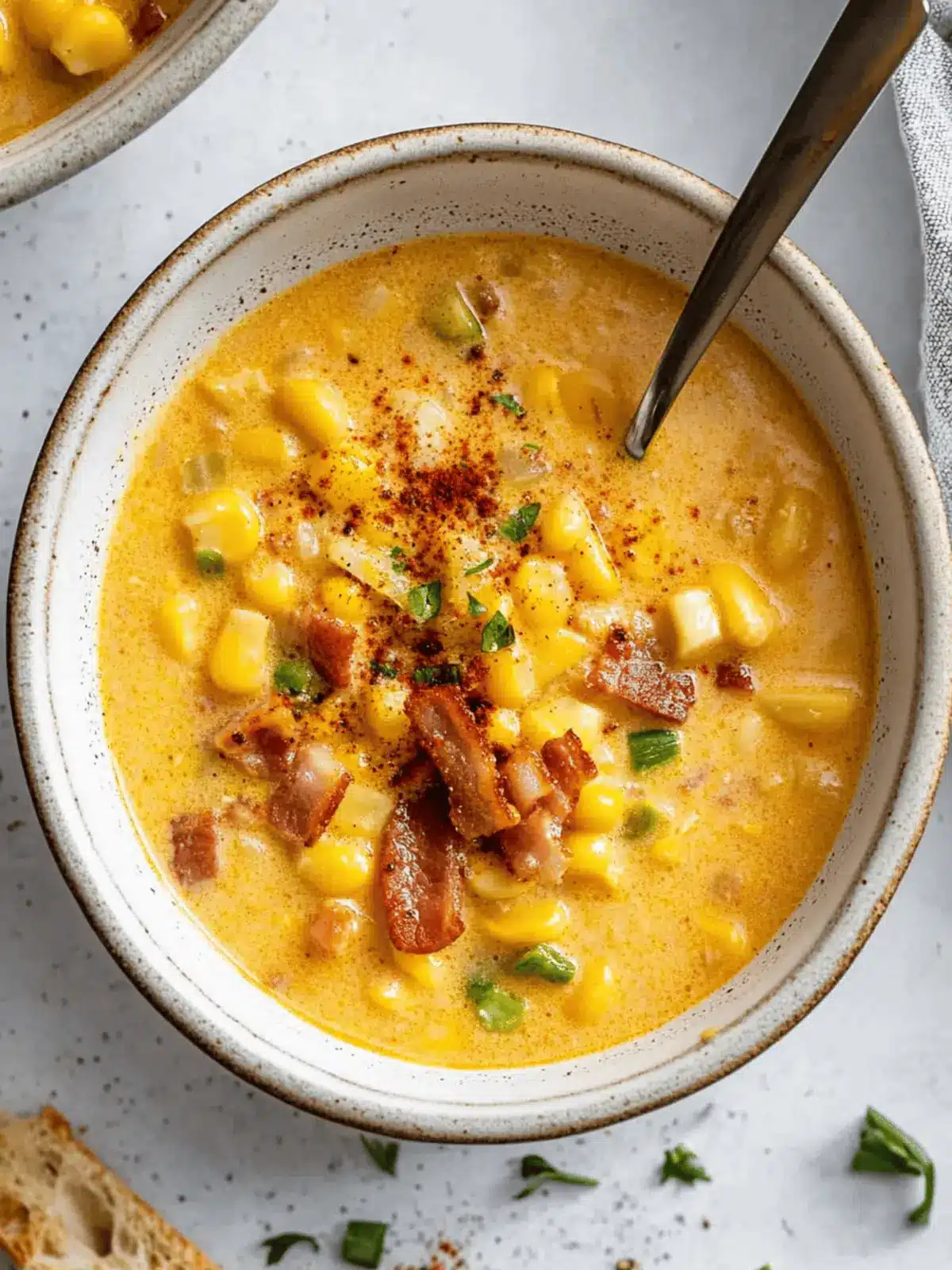 Corn Chowder with Bacon & Smoked Paprika