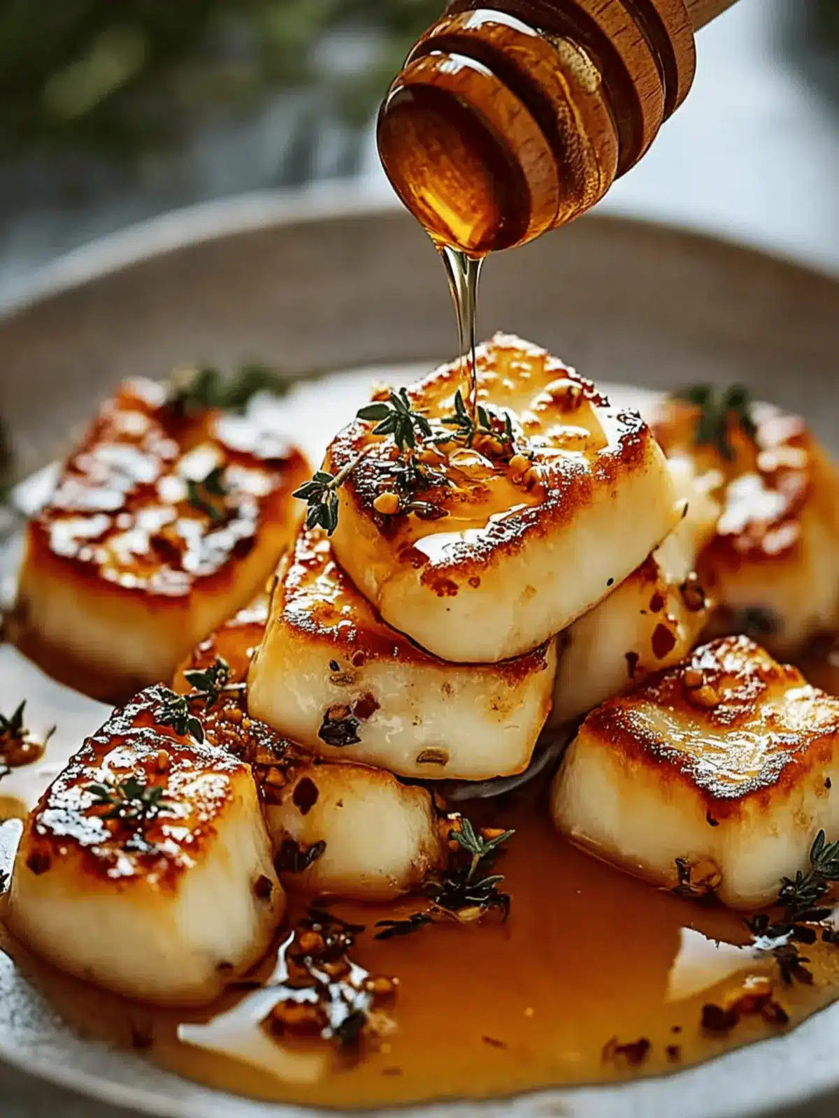 Golden Halloumi with Honey & Thyme: A Sweet Savory Delight 3 Golden Halloumi with Honey & Thyme