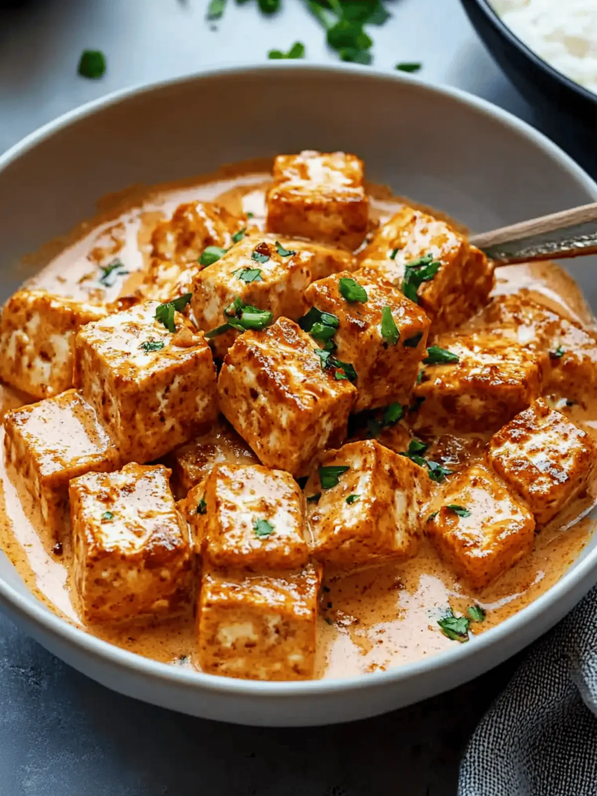 Spicy Tofu with Creamy Coconut Sauce: Quick Vegan Sensation 4 Spicy Tofu with Creamy Coconut Sauce