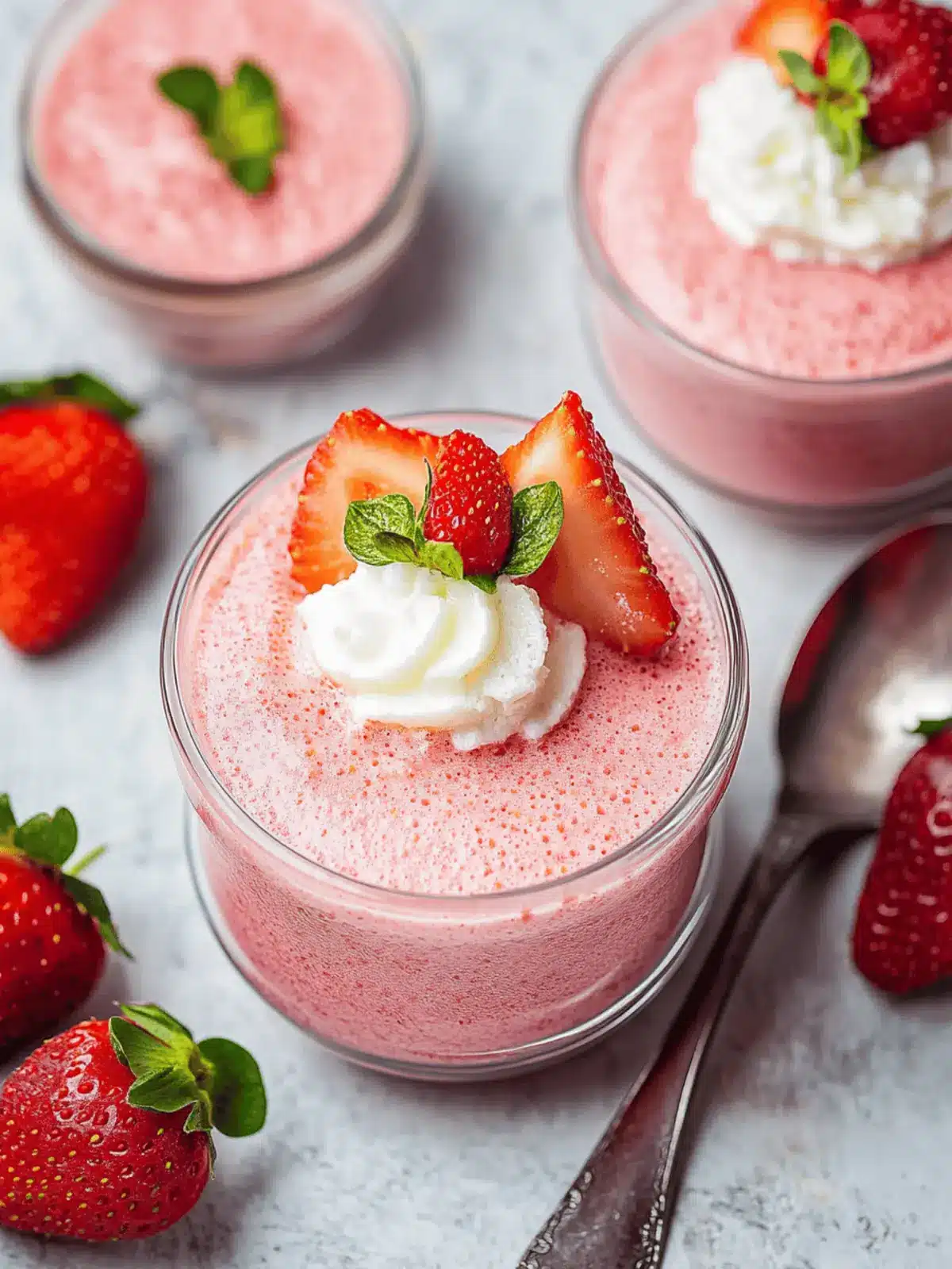Strawberry Aquafaba Mousse