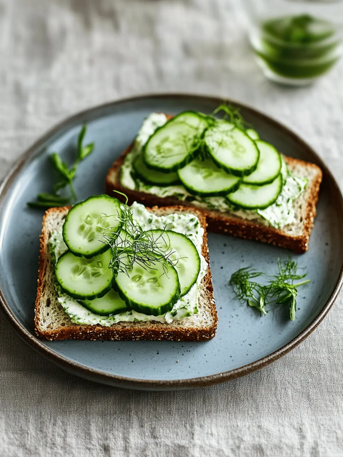 Matcha Cucumber Tea Sandwich