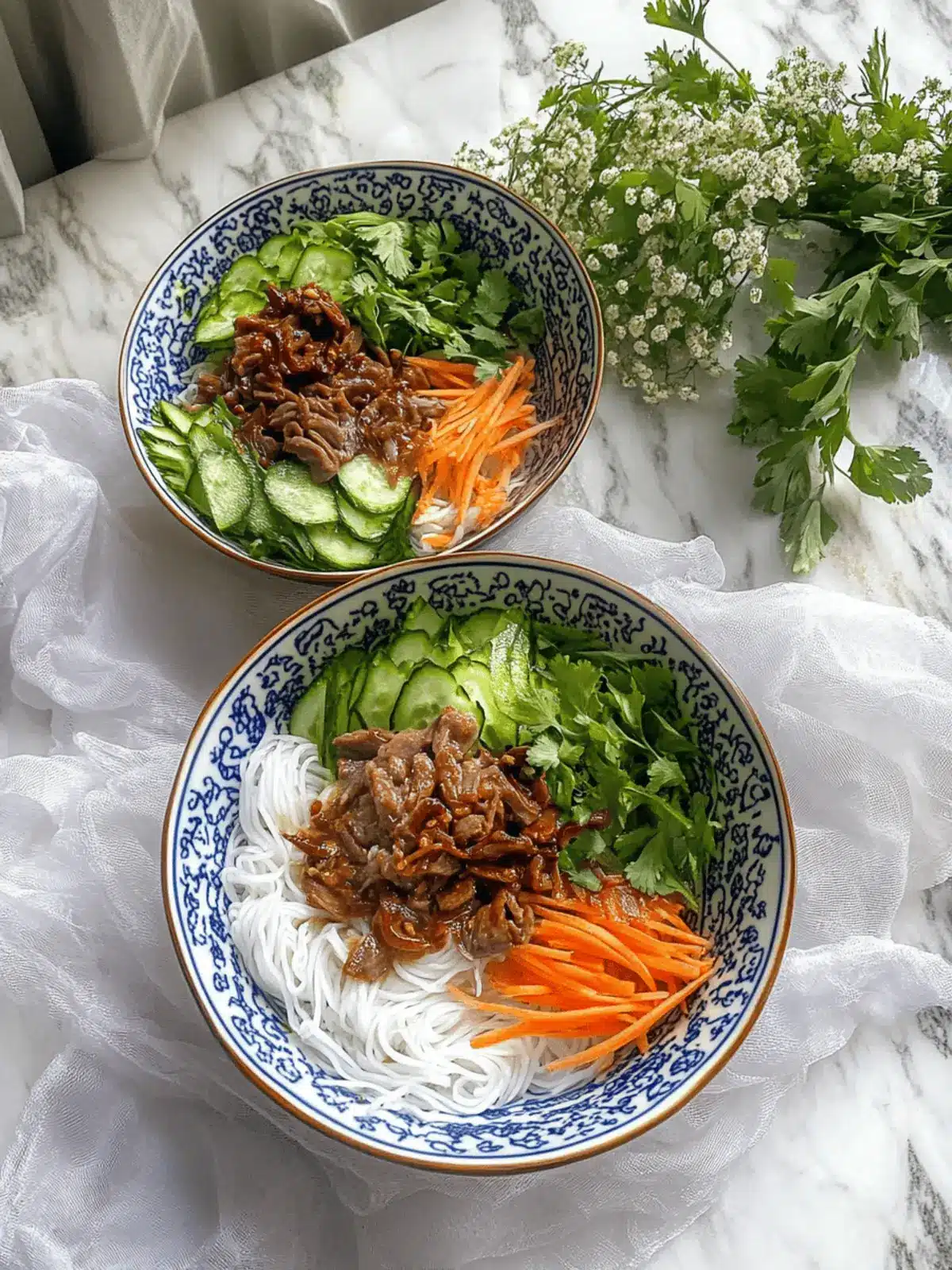 Quick Bún Bò Xào (Vietnamese Beef Vermicelli Bowl)