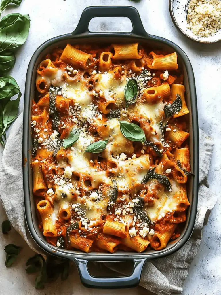 Pasta Bake with Pumpkin Tomato Sauce