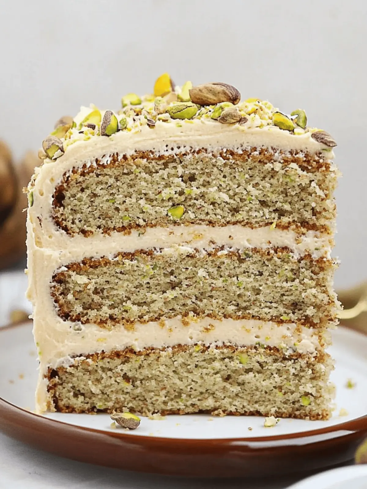 Pistachio Cake with Pistachio Buttercream