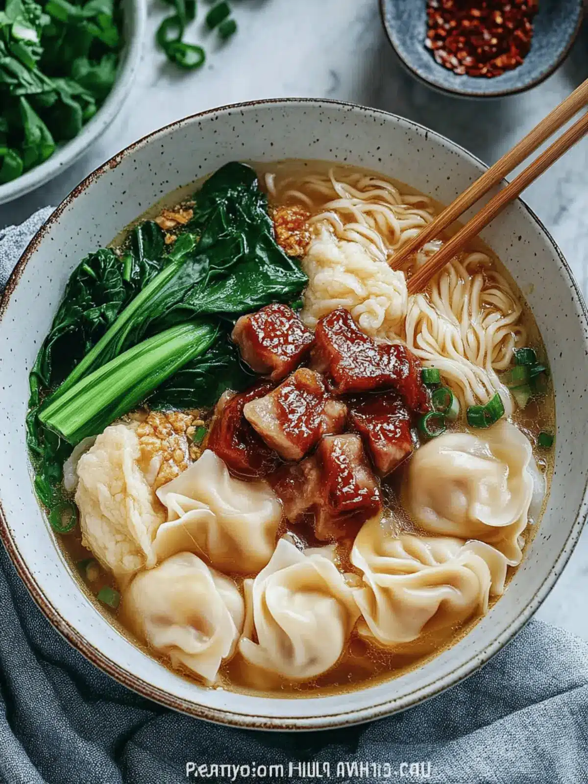 Wonton Char Siu Noodle Soup