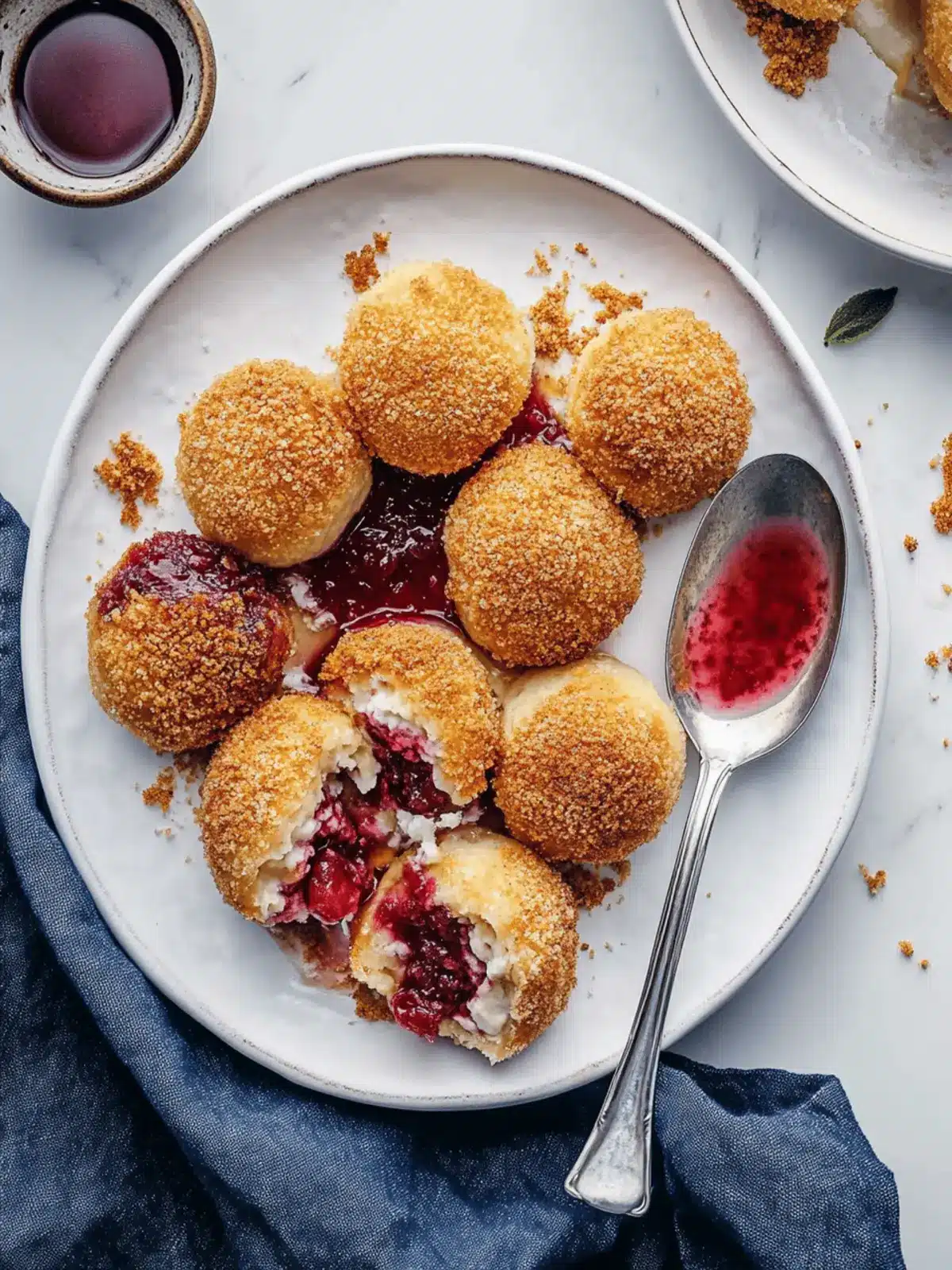 Plum Dumplings with Ricotta
