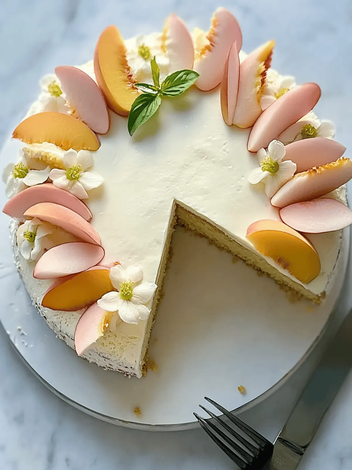 Jasmine, Peach & Vanilla Cake