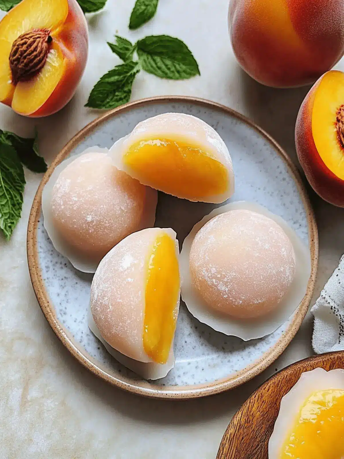 Whole Peach Mochi Recipe (Soft & Chewy)