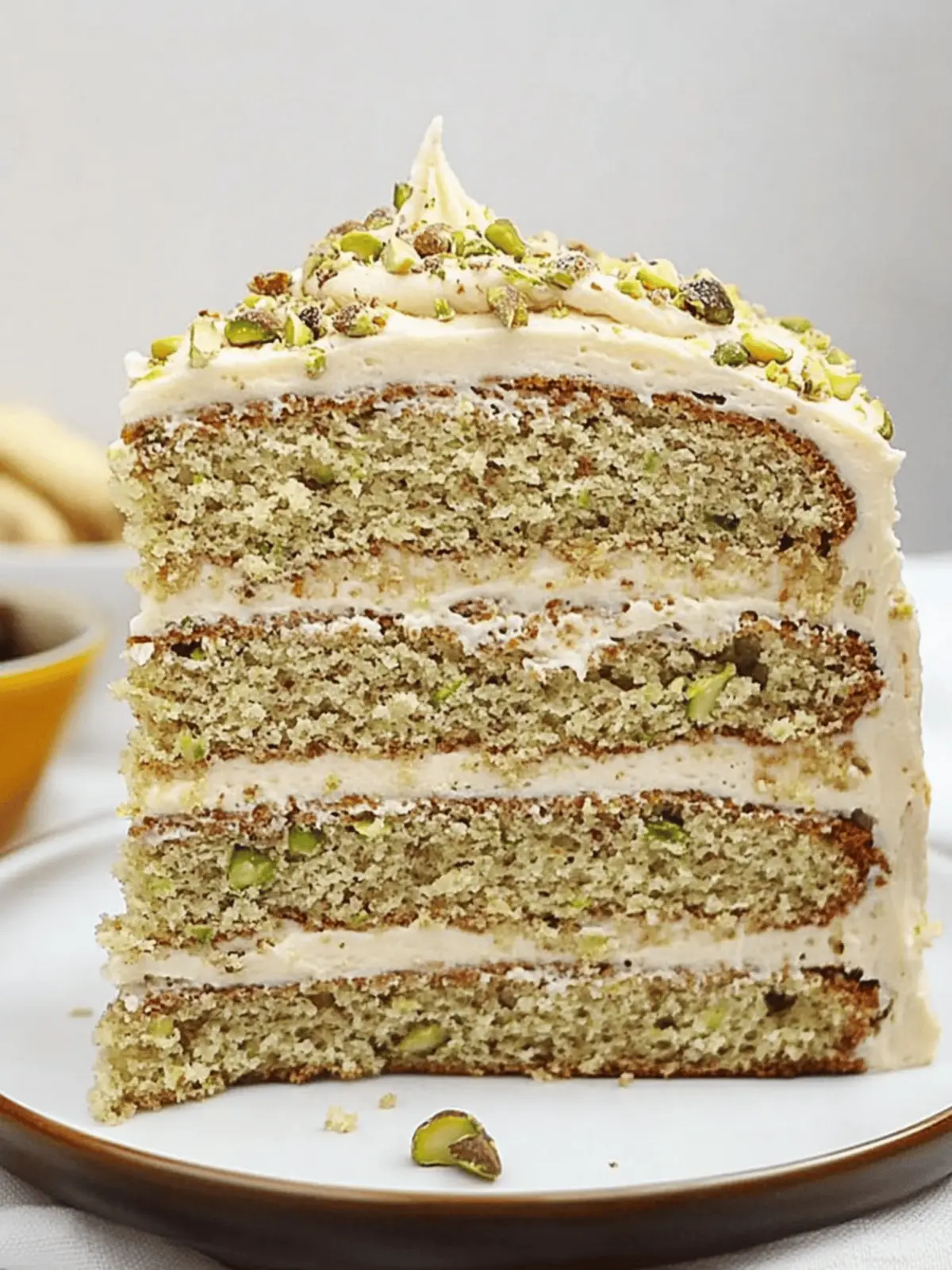 Pistachio Cake with Pistachio Buttercream