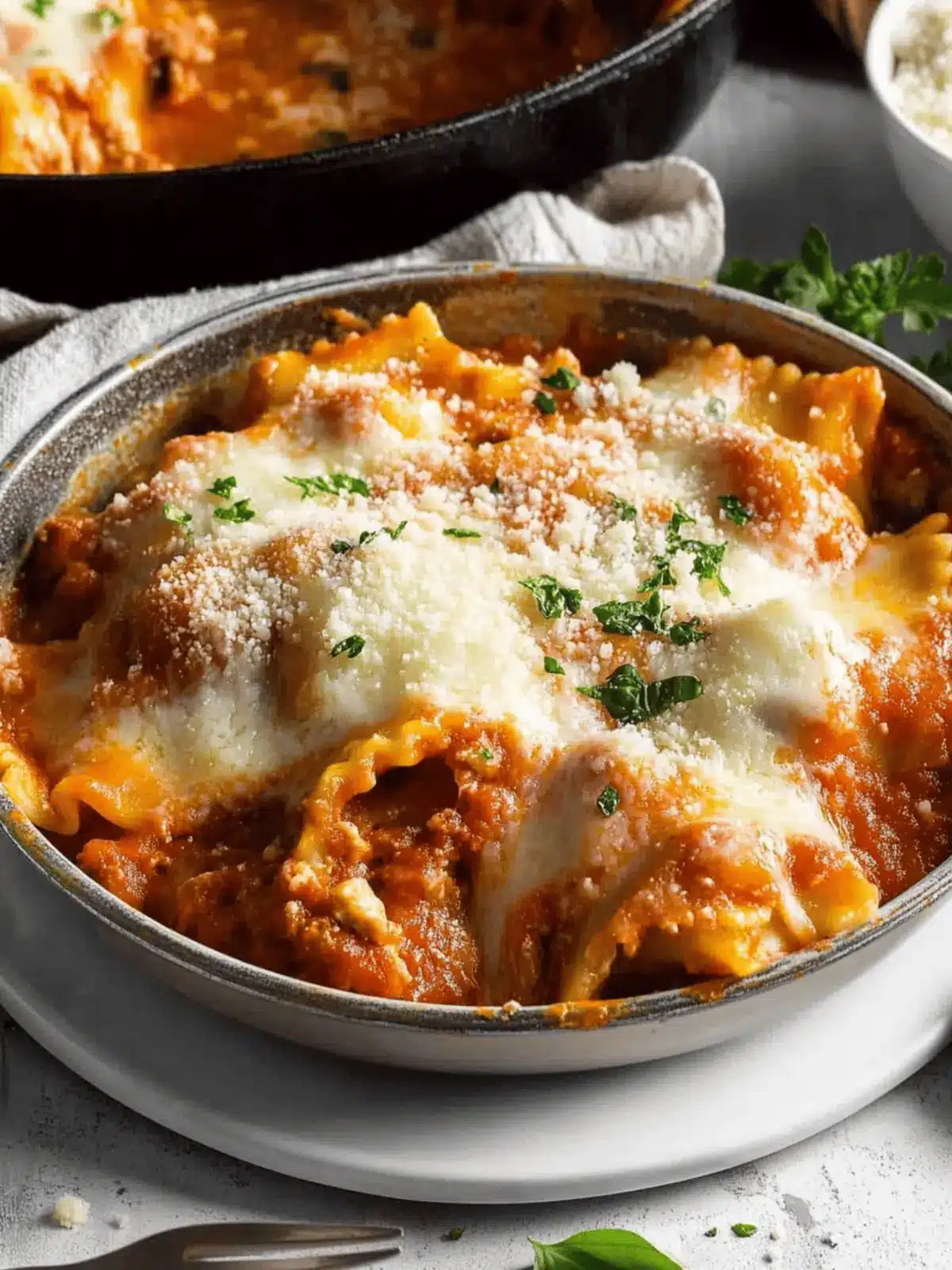 Easy Skillet Lasagna: Cheesy Comfort in Just 30 Minutes 4 Skillet Lasagna