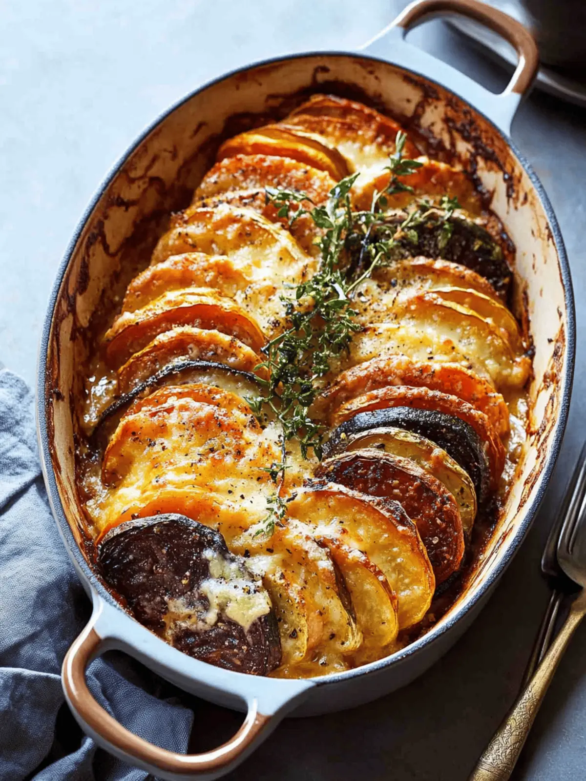 Cheesy Root Vegetable Gratin