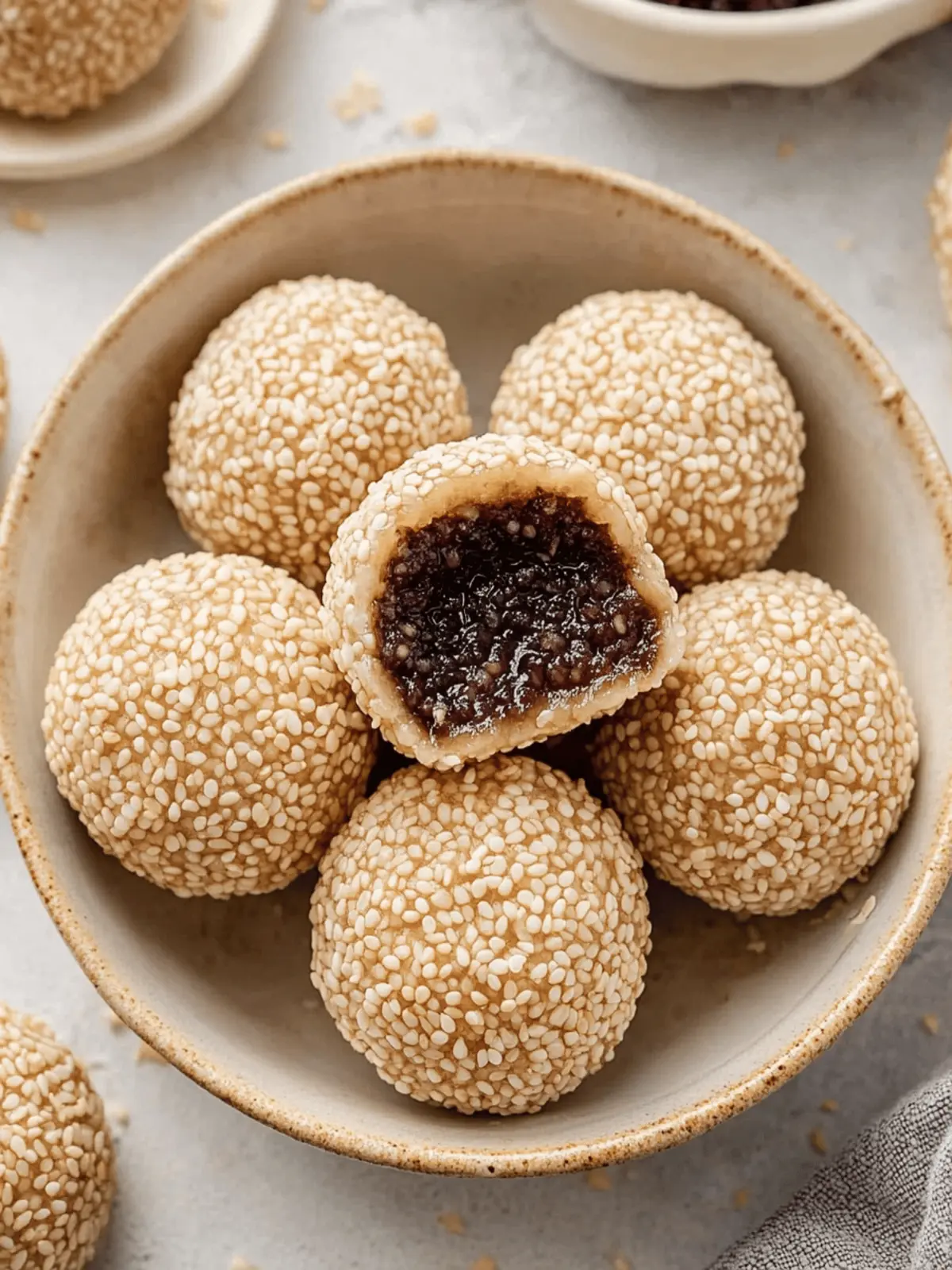 Sesame Balls with Red Bean Paste