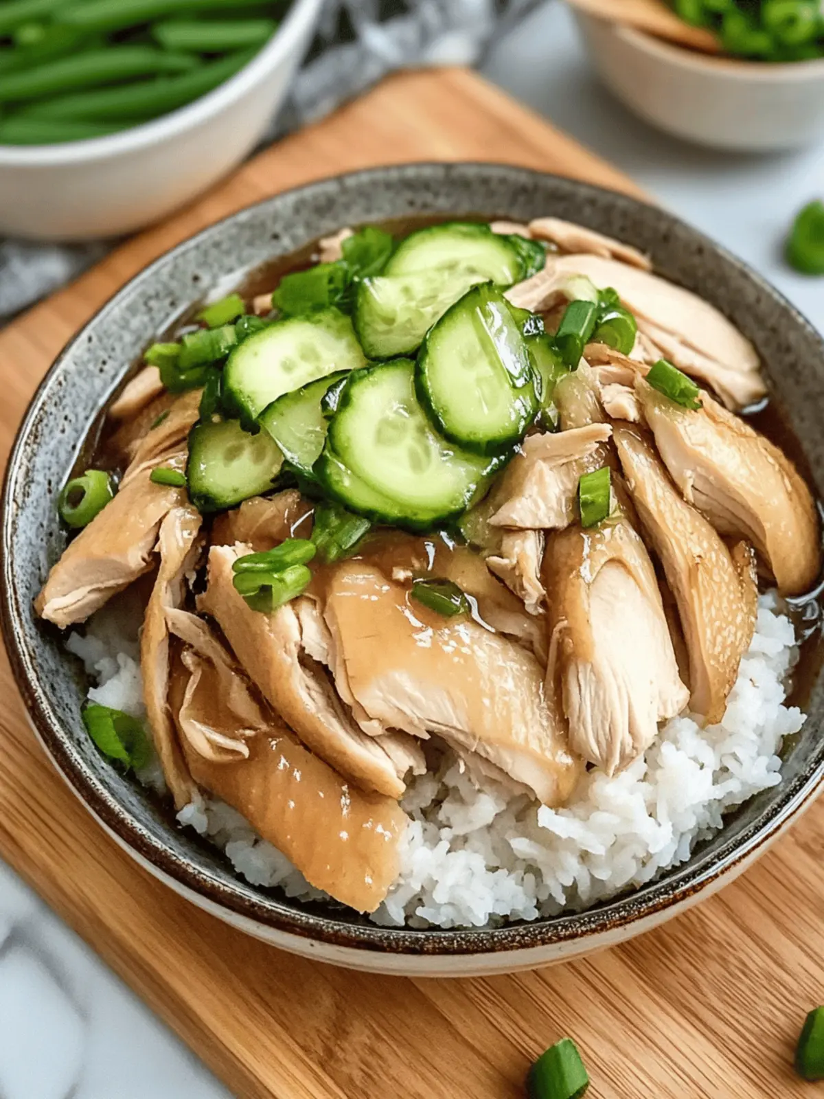 Poached Chinese Chicken with Ginger Scallion Sauce