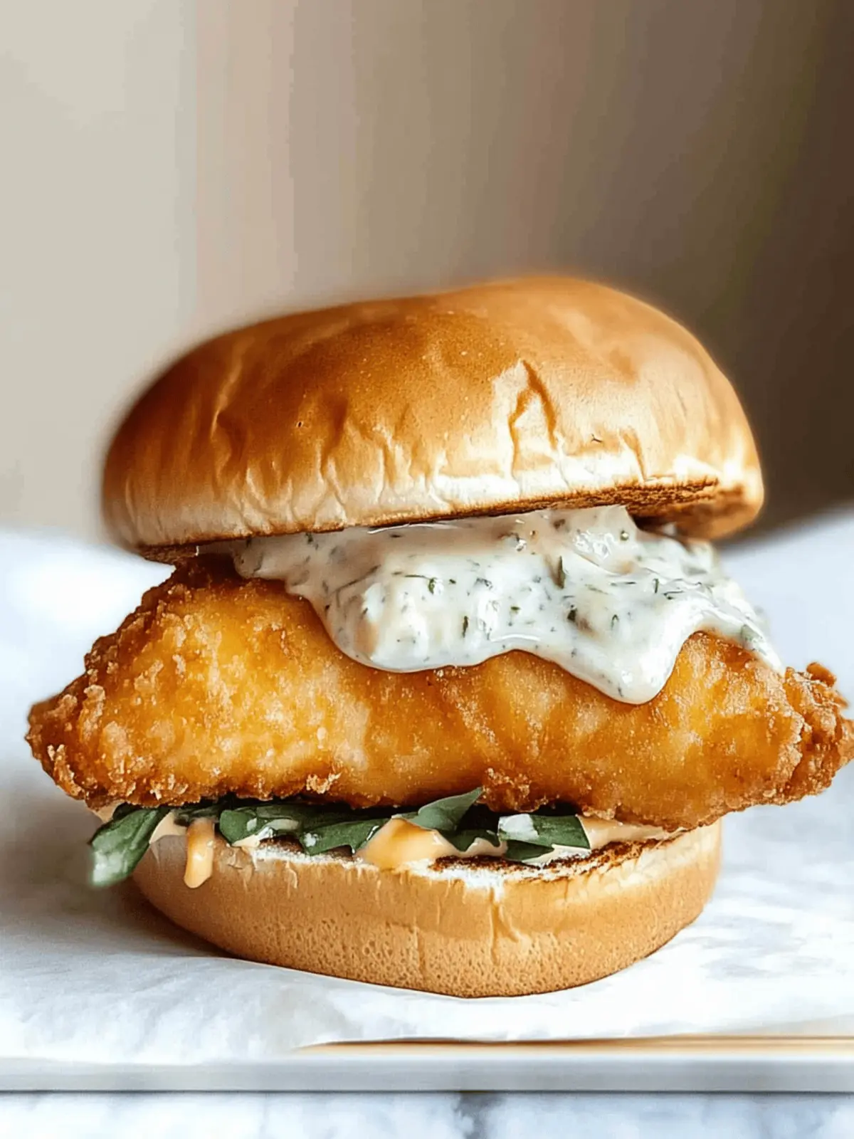 Fried Cod Fish Sandwich