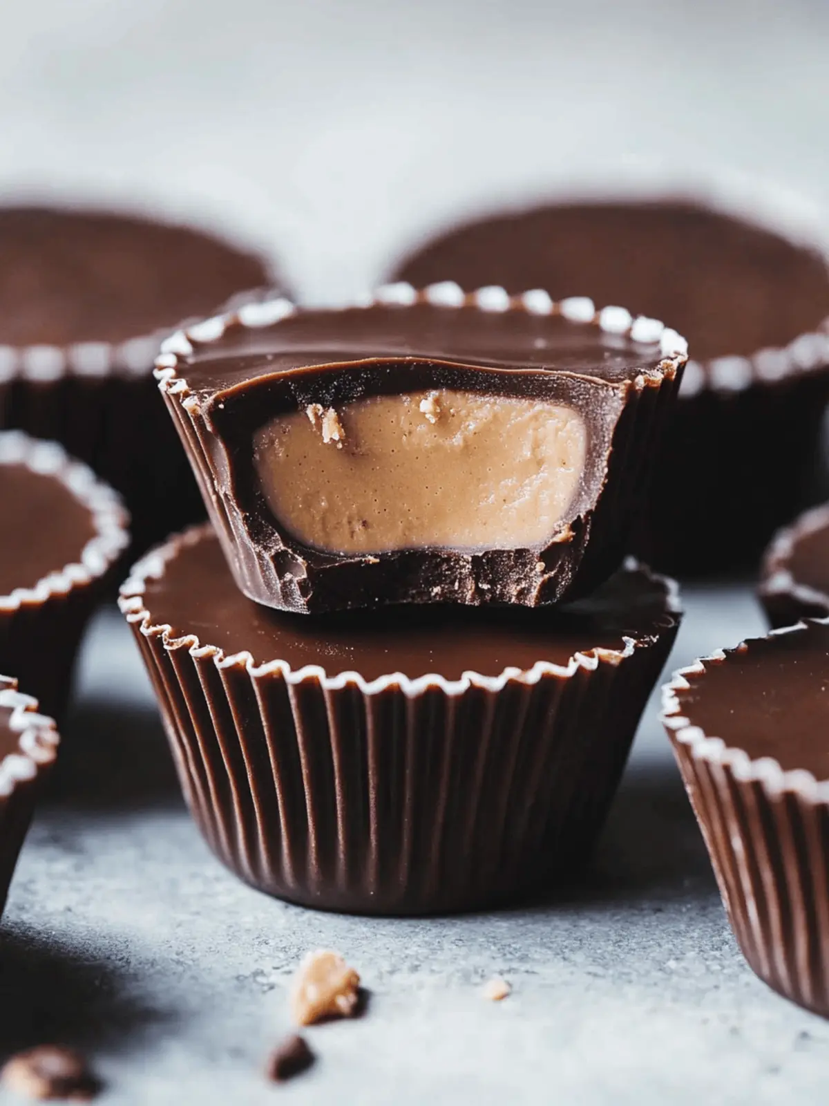 Frozen Peanut Butter Nutella Cups