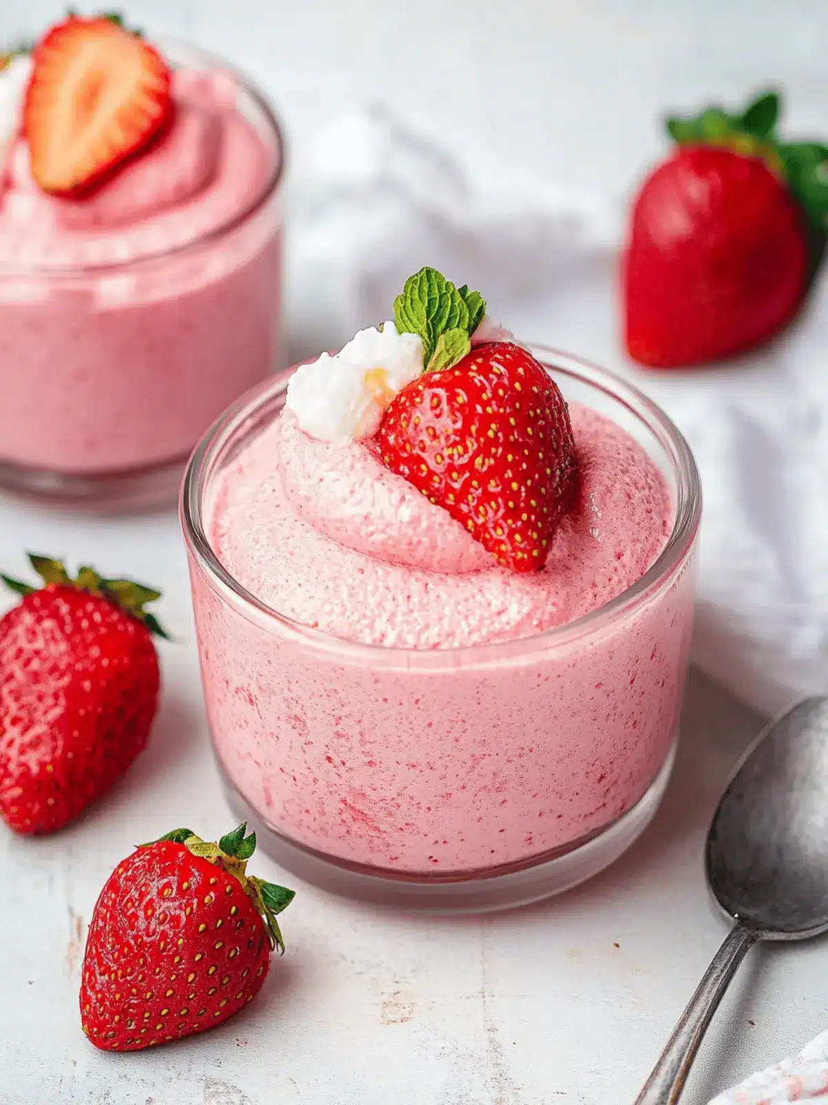 Strawberry Aquafaba Mousse