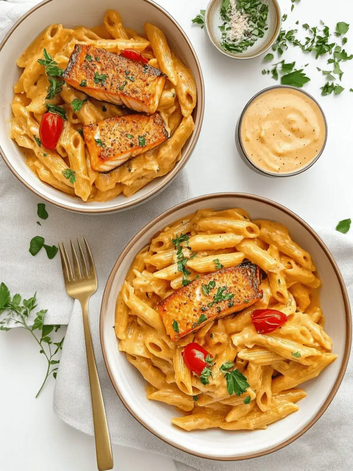 CREAMY CAJUN SALMON PASTA