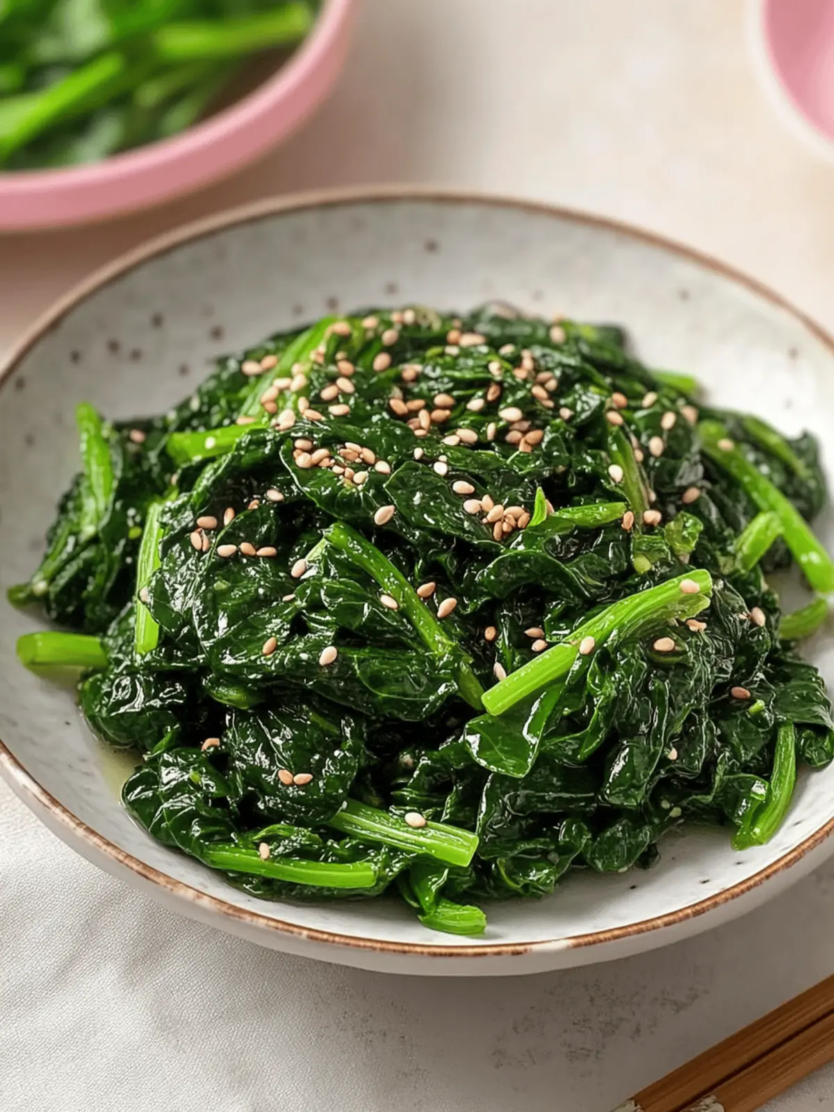 Korean Spinach Side Dish (Sigeumchi Namul)