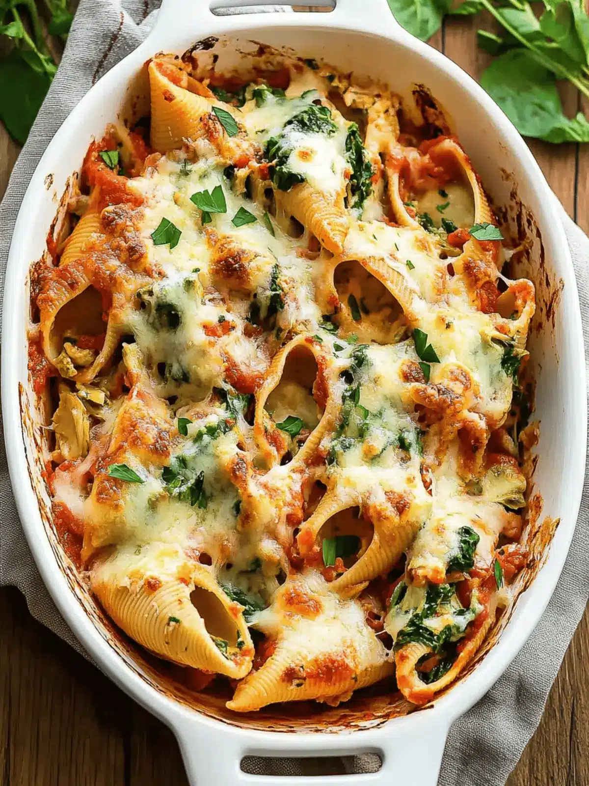 Chicken Spinach Artichoke Stuffed Shells: Comfort in Every Bite 2 Chicken Spinach Artichoke Stuffed Shells