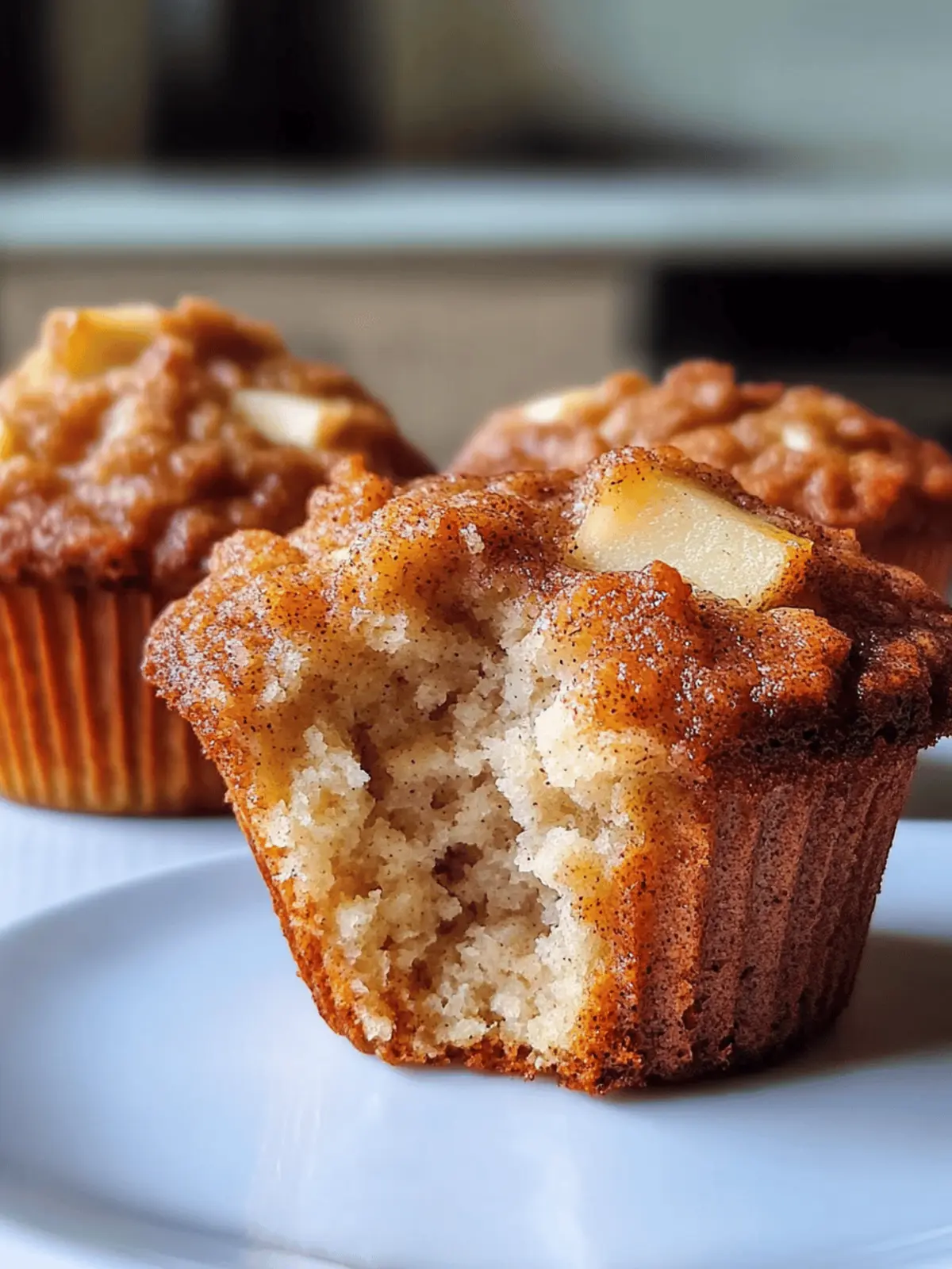 Apple Cinnamon Greek Yogurt Muffins