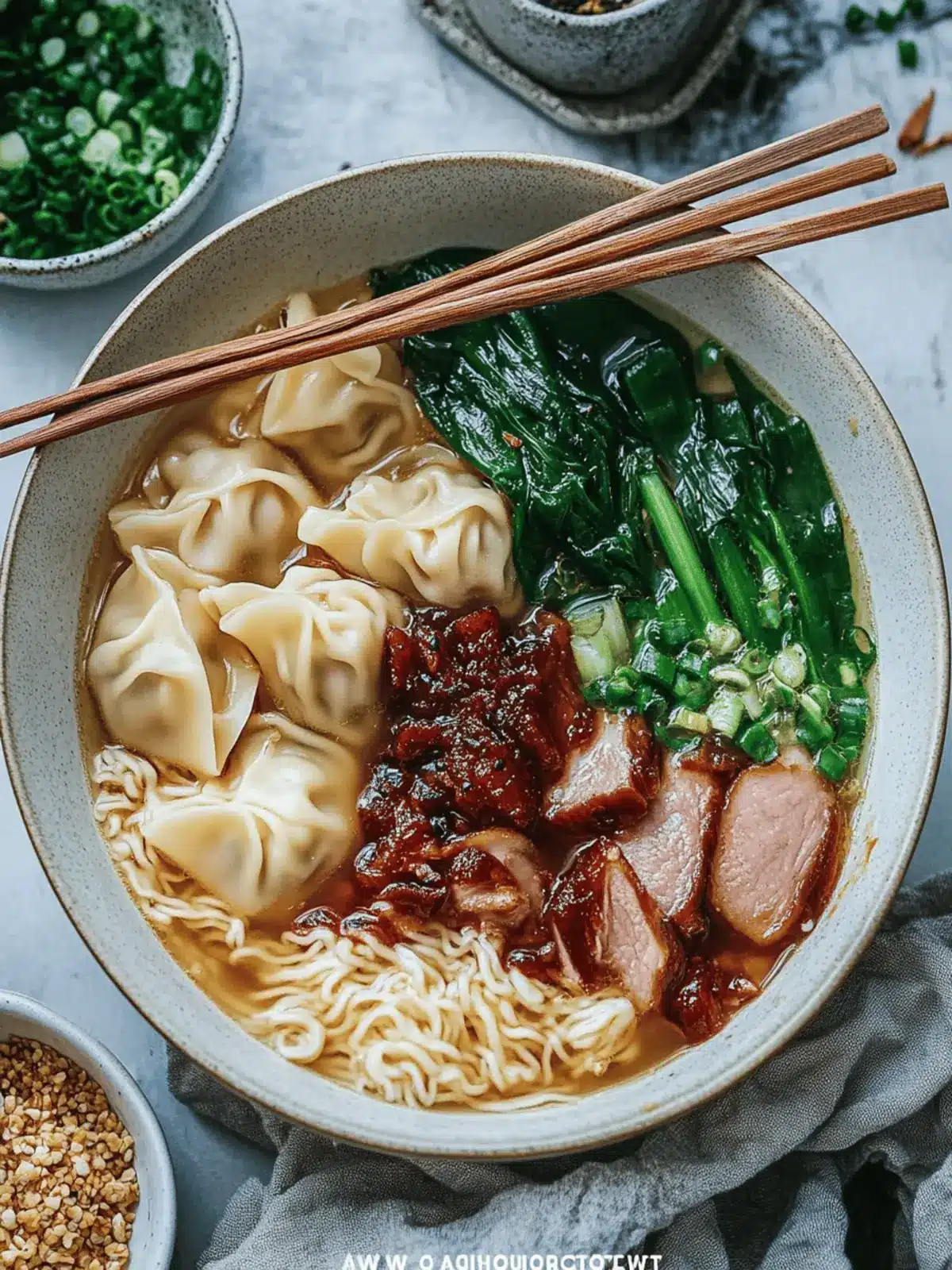 Wonton Char Siu Noodle Soup