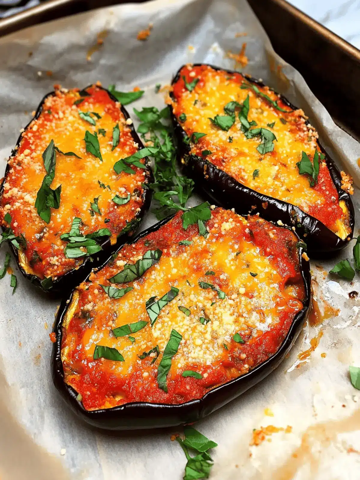 Vegan Stuffed Eggplant Parmesan
