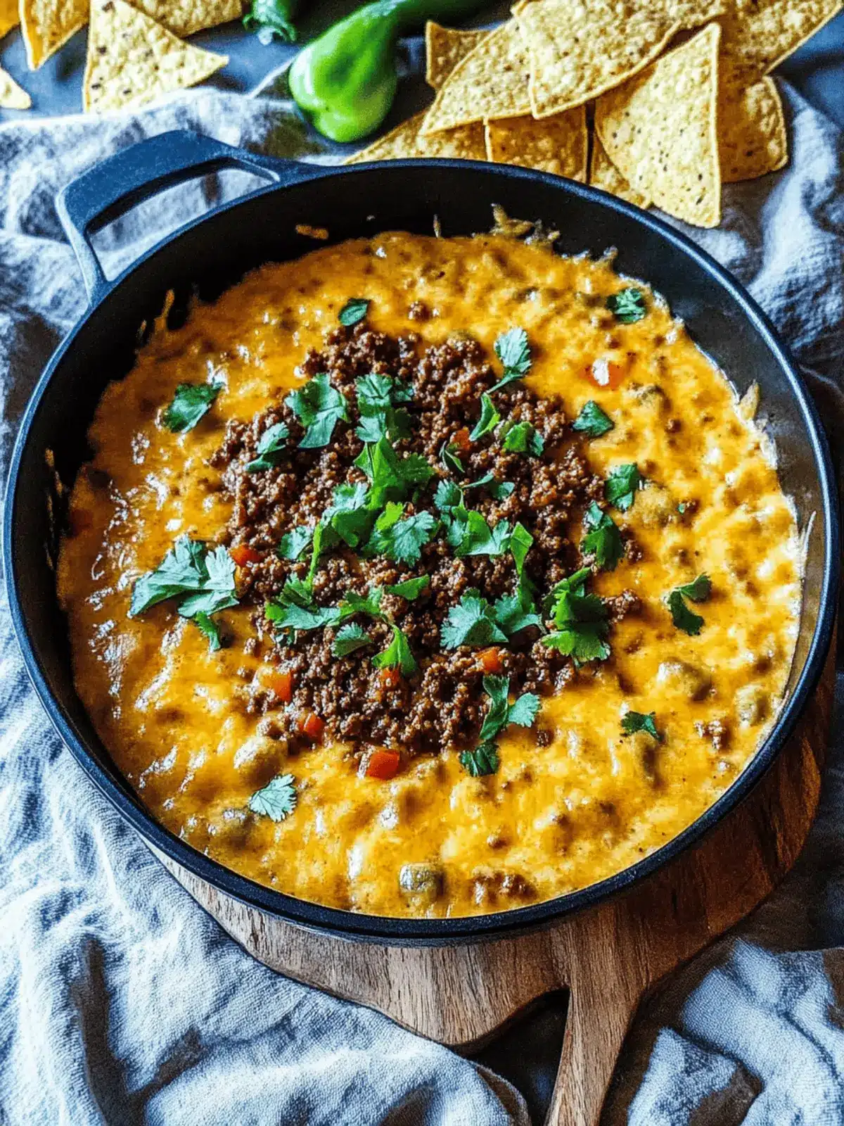 Ground Beef Queso Dip
