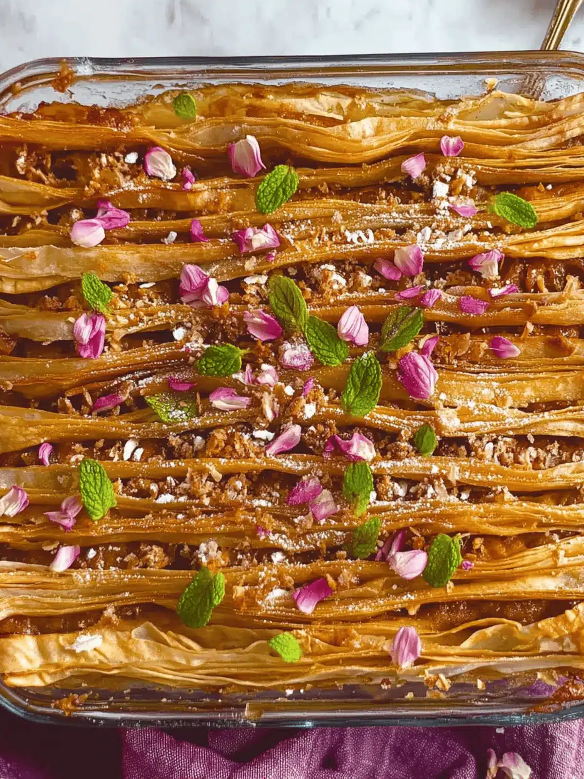 Phyllo Dough Crinkle Cake with eggless option