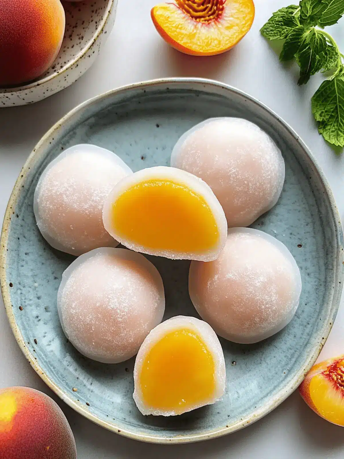 Whole Peach Mochi Recipe (Soft & Chewy)