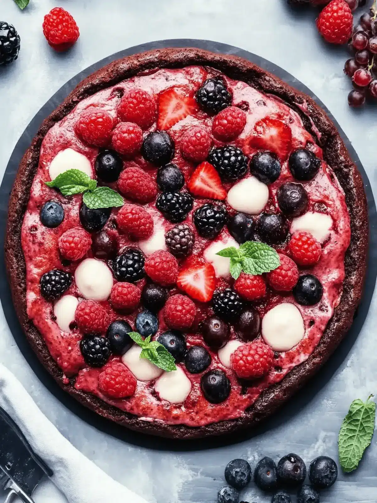 Very Berry Brownie Pizza: Decadent, Guilt-Free Delight! 2 Very Berry Brownie Pizza