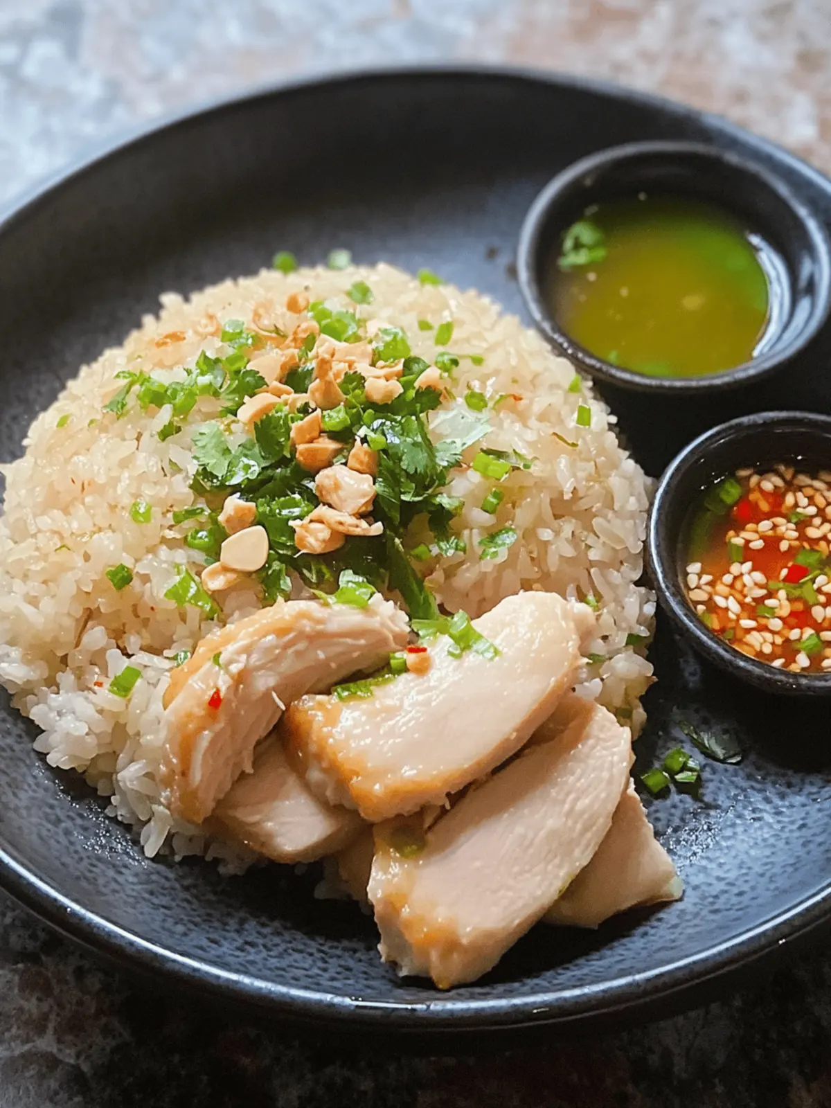 Hainanese Chicken Rice with Chicken Thighs