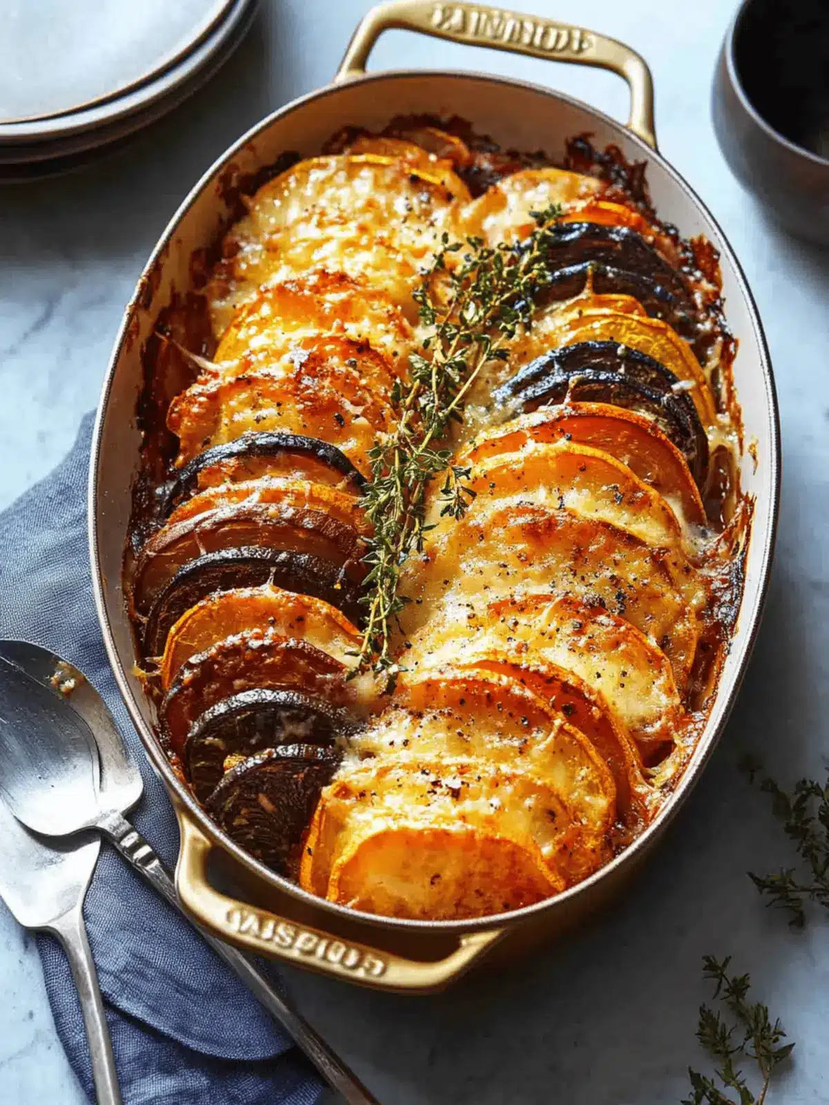 Cheesy Root Vegetable Gratin