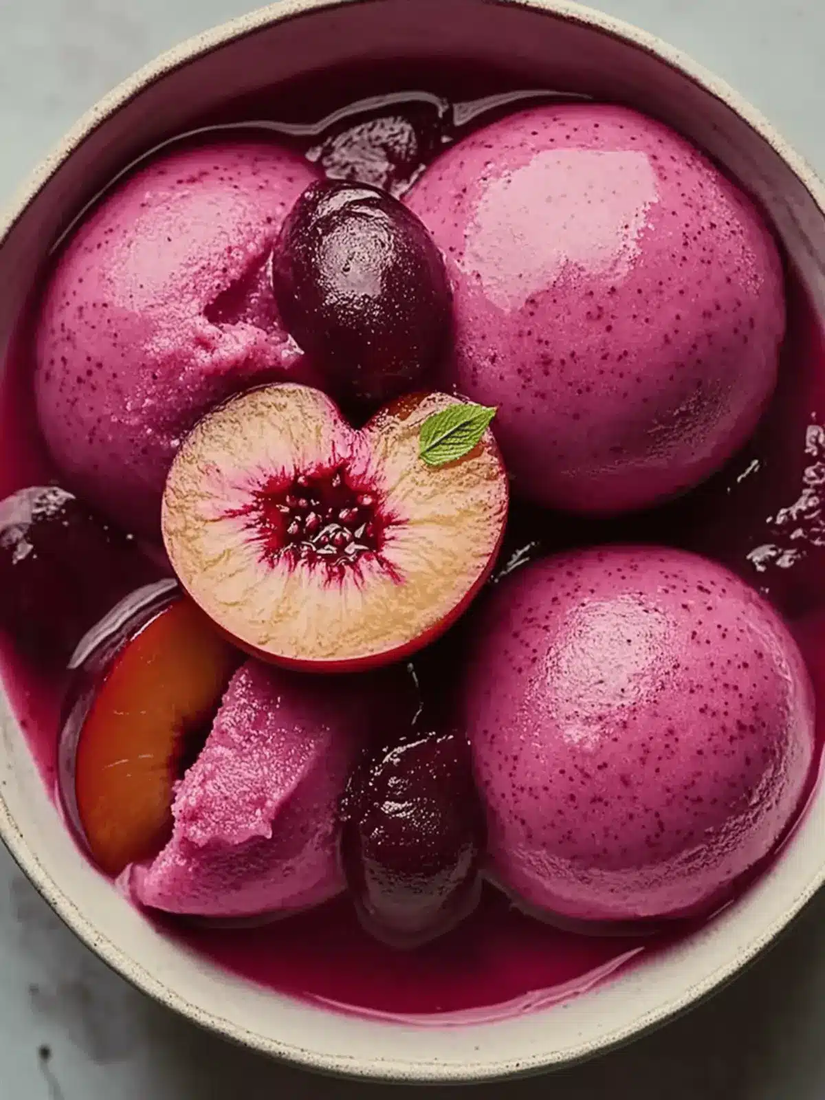 Cardamom Plum Sorbet
