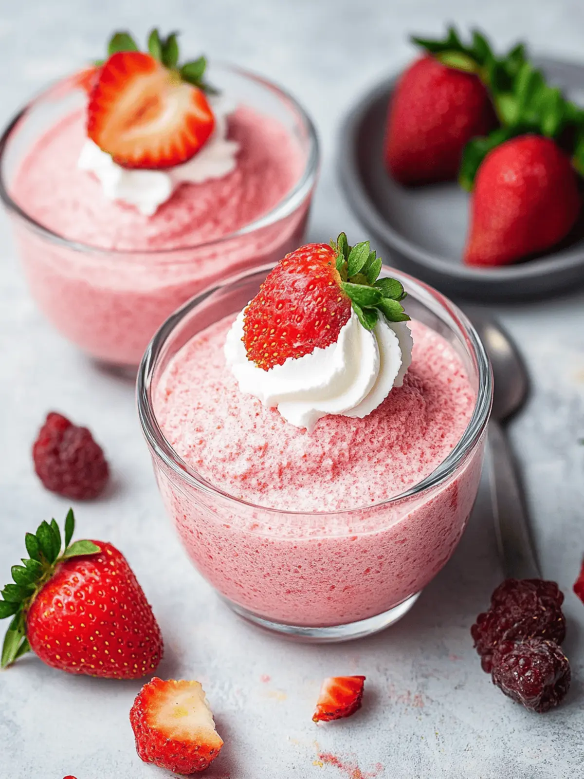 Strawberry Aquafaba Mousse